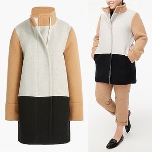 J. Crew Colorblock Jacket - Black, Cream, Tan